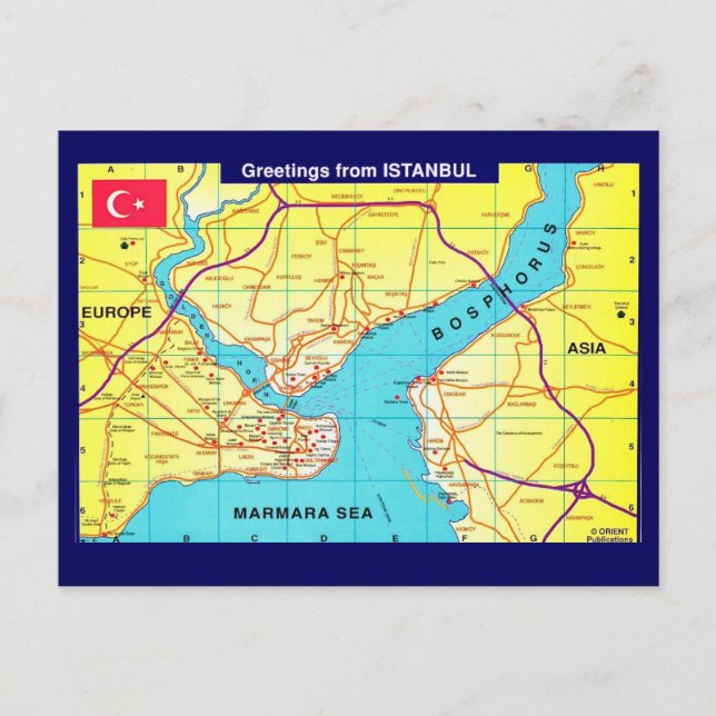 Tarjeta de felicitación retro de Estambul (Anverso)