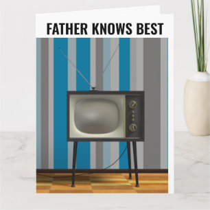 TARJETA DE FELICITACIÓN RETRO DE TELEVISIÓN DEL DÍ