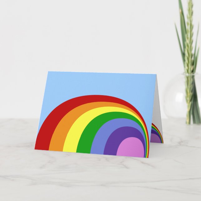 Tarjeta de felicitación Retro Rainbow (Anverso)