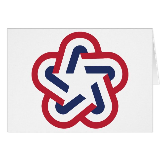 Tarjeta de felicitación Retro Star (Anverso (Horizontal))