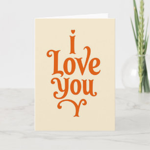 Tarjeta de Felicitación Retro Te Amo