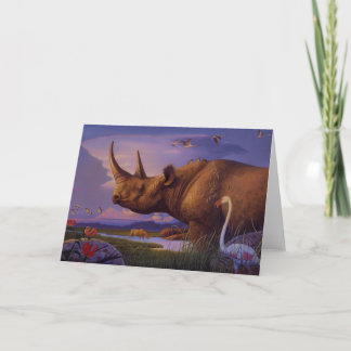 Tarjeta de felicitación Rhinoceros