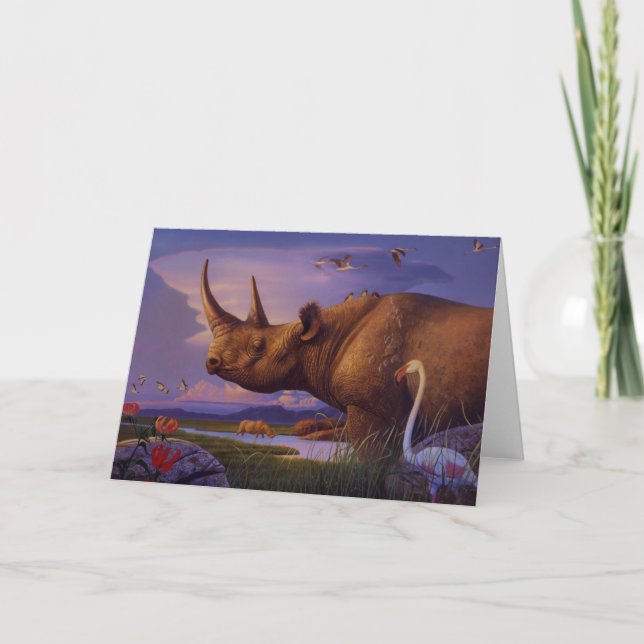 Tarjeta de felicitación Rhinoceros (Anverso)