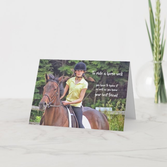 Tarjeta de felicitación RIDING GRACE (Anverso)