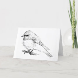 Tarjeta de felicitación Robin Blank del Rosa