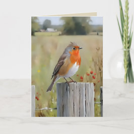 Tarjeta de Felicitación Robin Redbreast