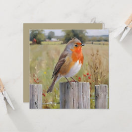 Tarjeta de Felicitación Robin Redbreast