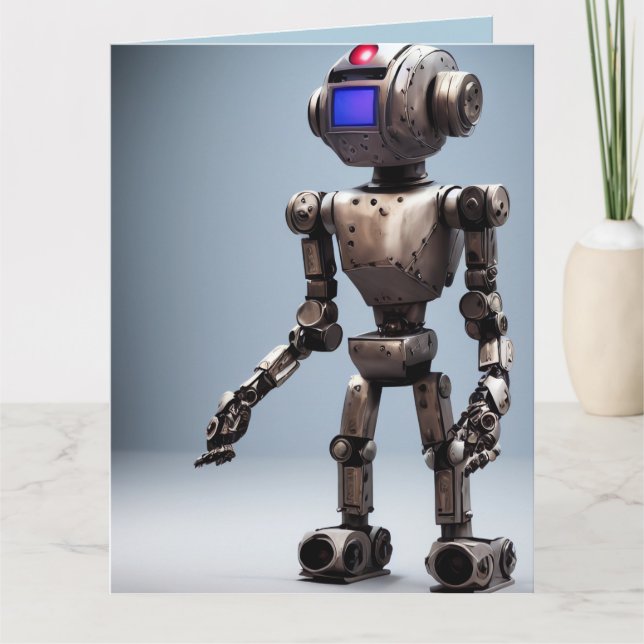 Tarjeta de felicitación ROBOT BIRTHDAY (Anverso)