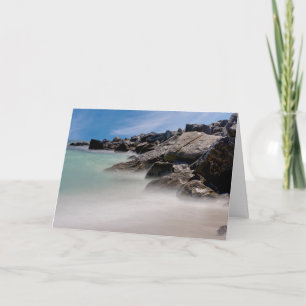 Tarjeta de Felicitación Rocas y Olas de Shell Isla