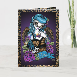 Tarjeta de felicitación Rockabilly Baby Tattoo Ang