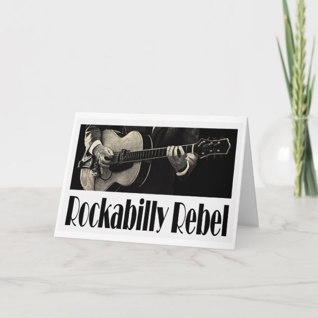Tarjeta de felicitación Rockabilly Rebel (Anverso)