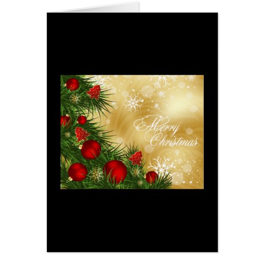 Tarjeta de felicitación roja y verde del navidad