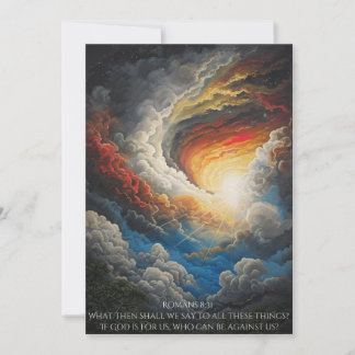 Tarjeta de felicitación Romanos 8:31 Si Dios es pa
