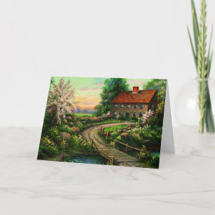Tarjeta de felicitación romántica de campo