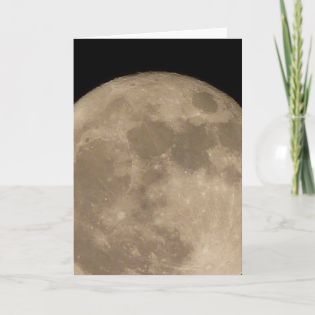 Tarjeta de felicitación Romántica Full Moon Blank (Anverso)