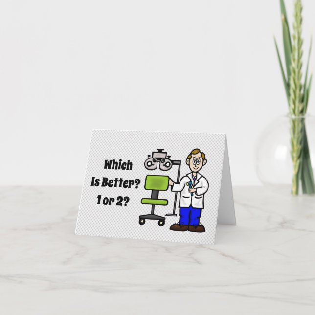 Tarjeta de felicitación Romántica Médica de Ojos (Anverso)