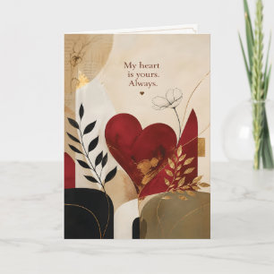 Tarjeta de felicitación romántica Mi corazón es tu