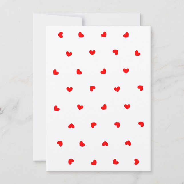 Tarjeta de felicitación Romántica Red Hearts Blank (Anverso)