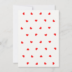 Tarjeta de felicitación Romántica Red Hearts Blank