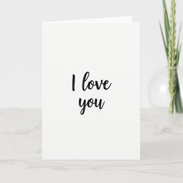 Tarjeta de felicitación romántica Te Amo (Anverso)