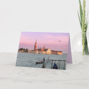 Tarjeta de felicitación Romántica Venecia Italia