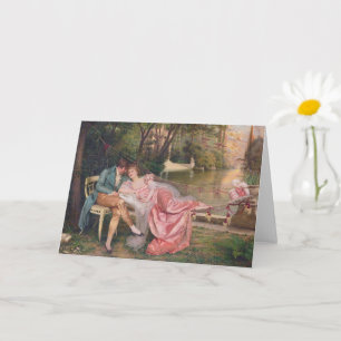 Tarjeta de felicitación romántica vintage