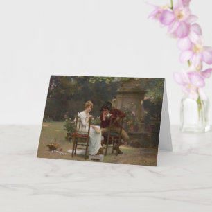 Tarjeta de felicitación romántica vintage