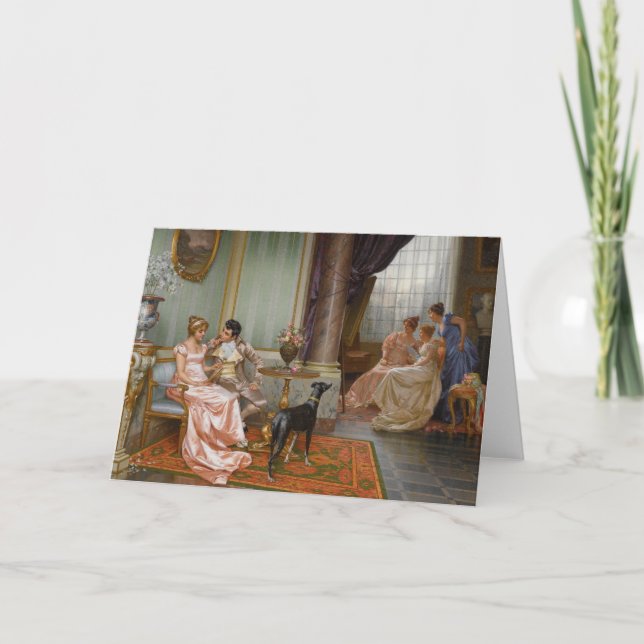 Tarjeta de felicitación romántica vintage (Anverso)