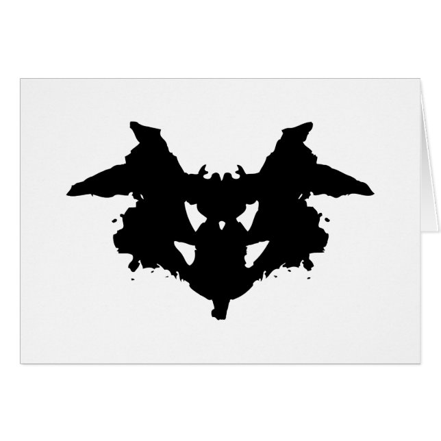Tarjeta de felicitación Rorschach Inkblot (Anverso (Horizontal))