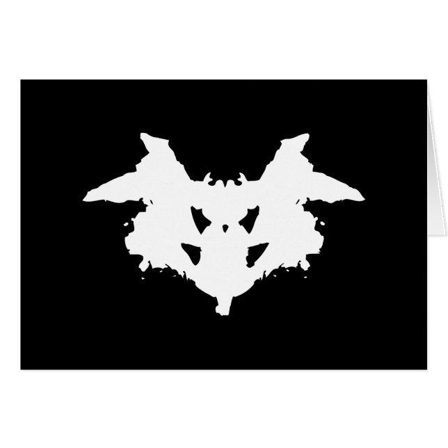 Tarjeta de felicitación Rorschach Inkblot (Anverso (Horizontal))
