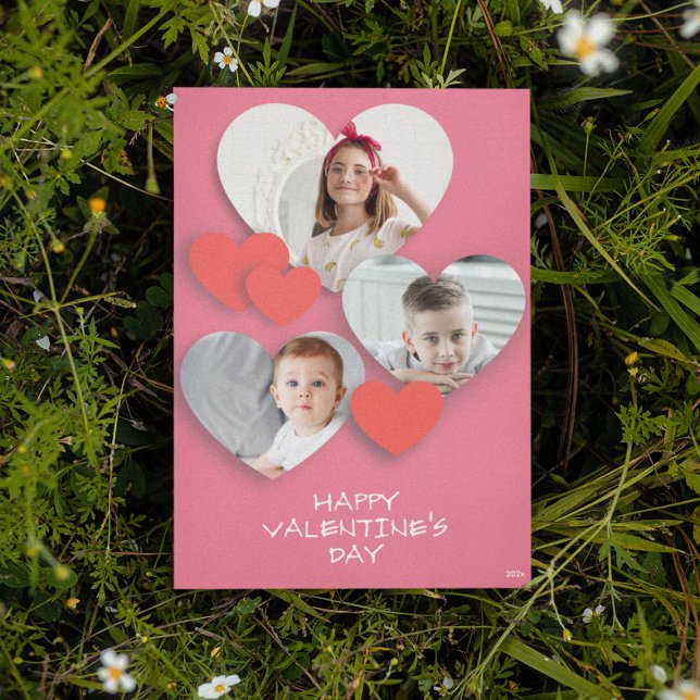 Tarjeta de felicitación rosa de Collage de fotos d (Subido por el creador)