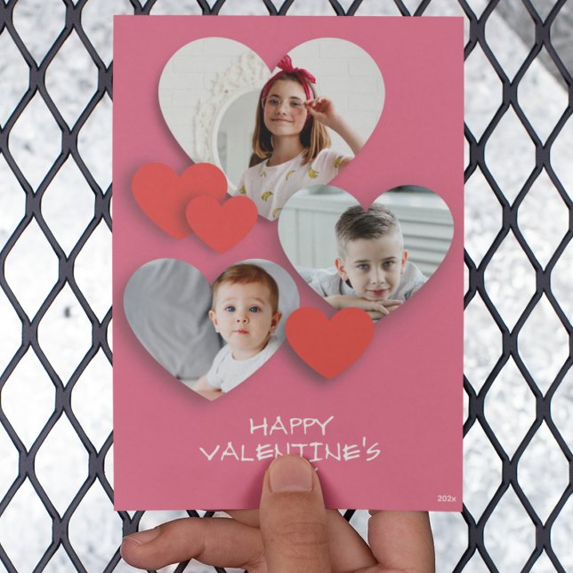 Tarjeta de felicitación rosa de Collage de fotos d (Subido por el creador)