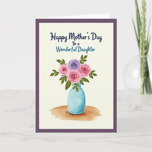 Tarjeta de Felicitación Rosa de Lunares