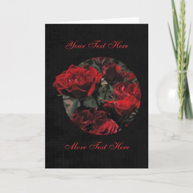 Tarjeta de felicitación Rosa de personalizable (Anverso)