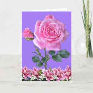 Tarjeta de felicitación Rosa de Sharon Lirio del V