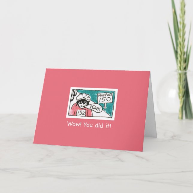 Tarjeta de felicitación Rosa Milepost 150 (Anverso)