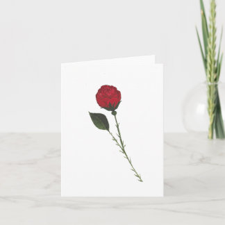 Tarjeta de Felicitación Rosa Roja