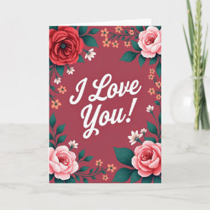 Tarjeta de Felicitación Rosa Te Amo