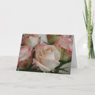 Tarjeta de felicitación rosada de los rosas