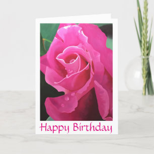 Tarjeta de felicitación rosada deliciosa del feliz