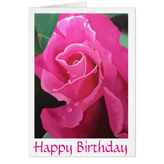 Tarjeta de felicitación rosada deliciosa del feliz