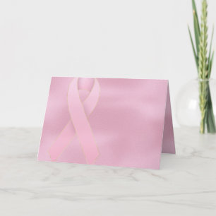 Tarjeta de felicitación rosada suave del cáncer de
