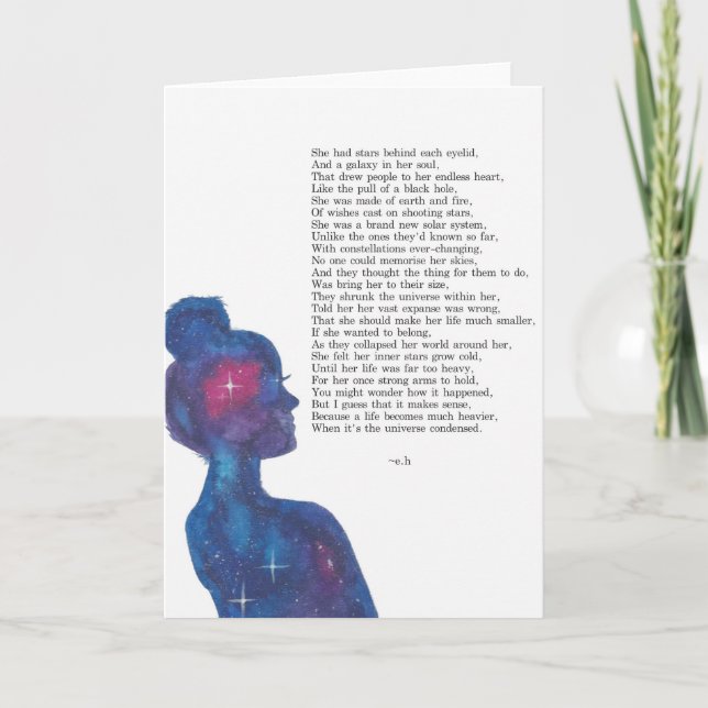 Tarjeta de felicitación rota de la luz de las (Anverso)