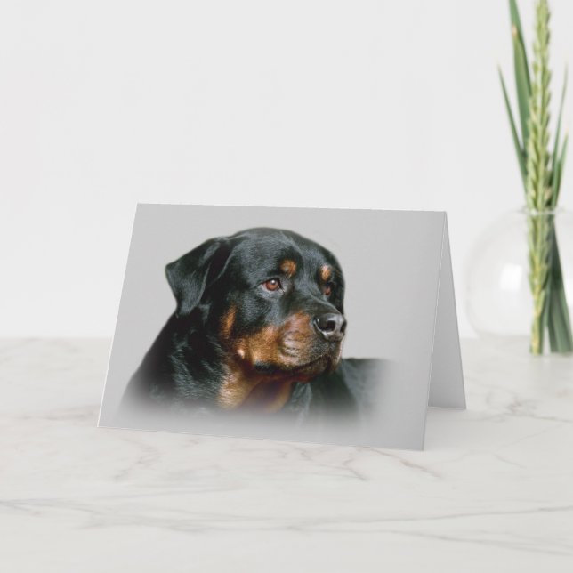 Tarjeta de felicitación Rottweiler (Anverso)