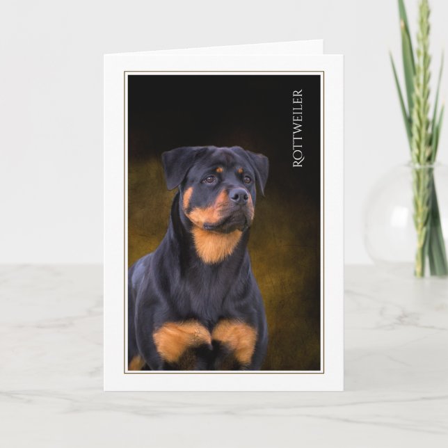 Tarjeta de felicitación Rottweiler Blank (Anverso)