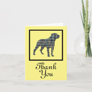 Tarjeta de felicitación Rottweiler Dog Silhouette
