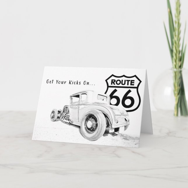 Tarjeta de felicitación Route 66 (Anverso)