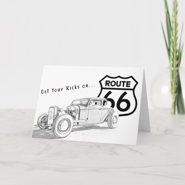 Tarjeta de felicitación Route 66 (Anverso)