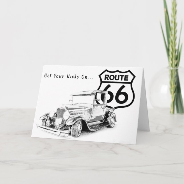 Tarjeta de felicitación Route 66 (Anverso)
