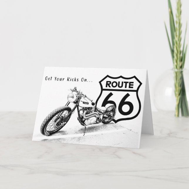 Tarjeta de felicitación Route 66 (Anverso)